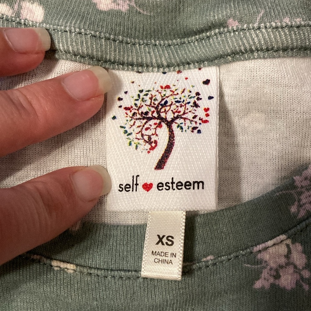 Self Esteem Patterned Ruffle Long Sleeve - Picture 3 of 3